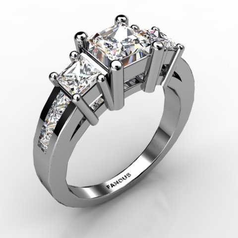 18k White Gold Engagement Ring 1.122ct - 1002114-18kw